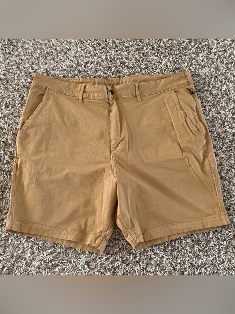 American Eagle Outfitters Men's Khaki Tan Flat Front Shorts